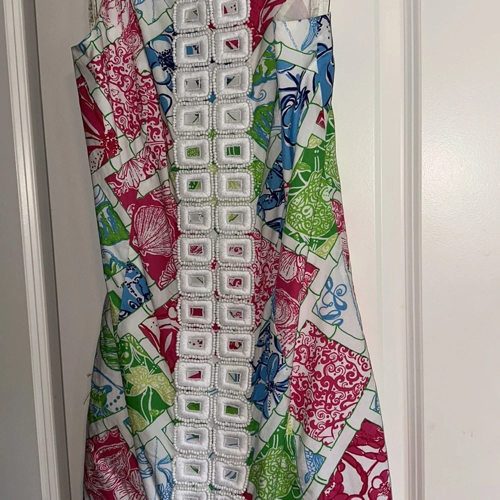Lilly Pulitzer Beaded Patchwork Shift Dress - Picture 5 of 5